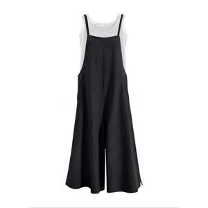 Wide leg black jumpsuit